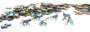 Wolf Rainbow Wooden Puzzle - Afbeelding 3